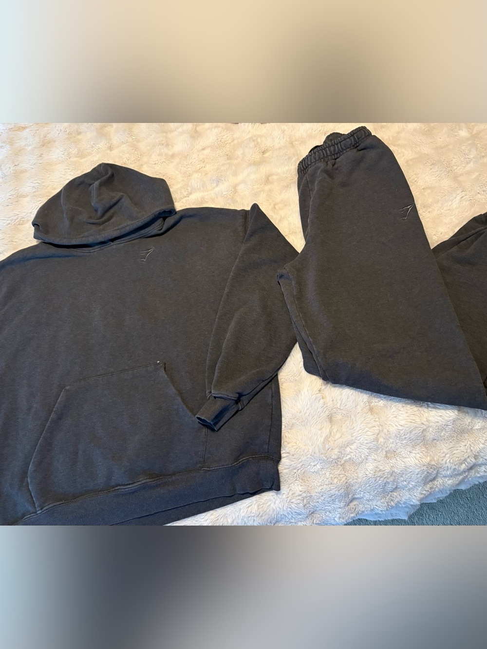 Gymshark Charcoal Grey Hoodie Jogger Matching Set Relaxed Fit